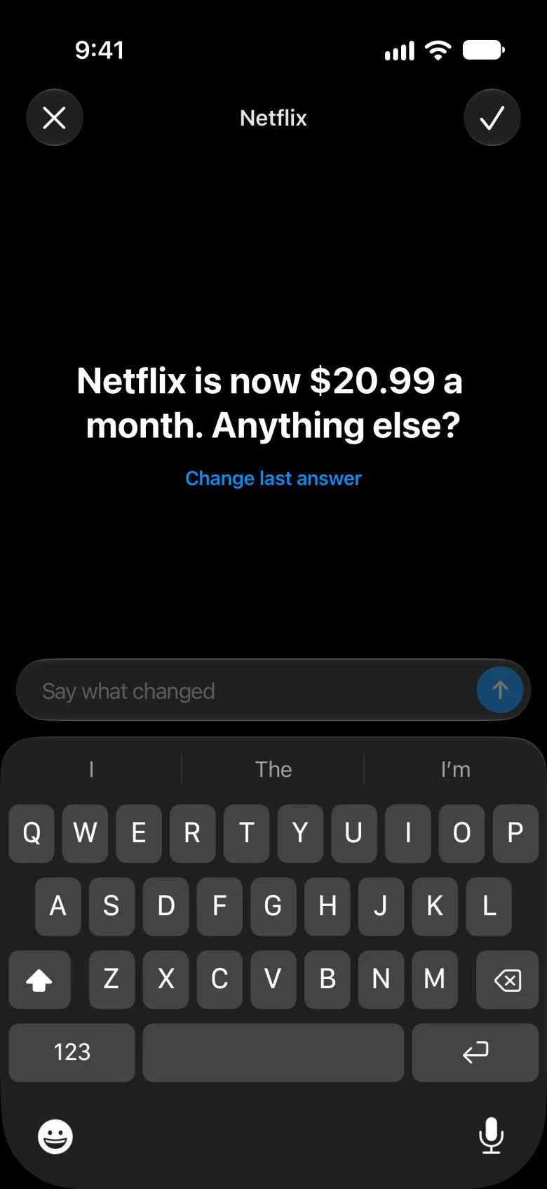 Meter’s reply: Netflix is now $20.99 a month. Anything else?