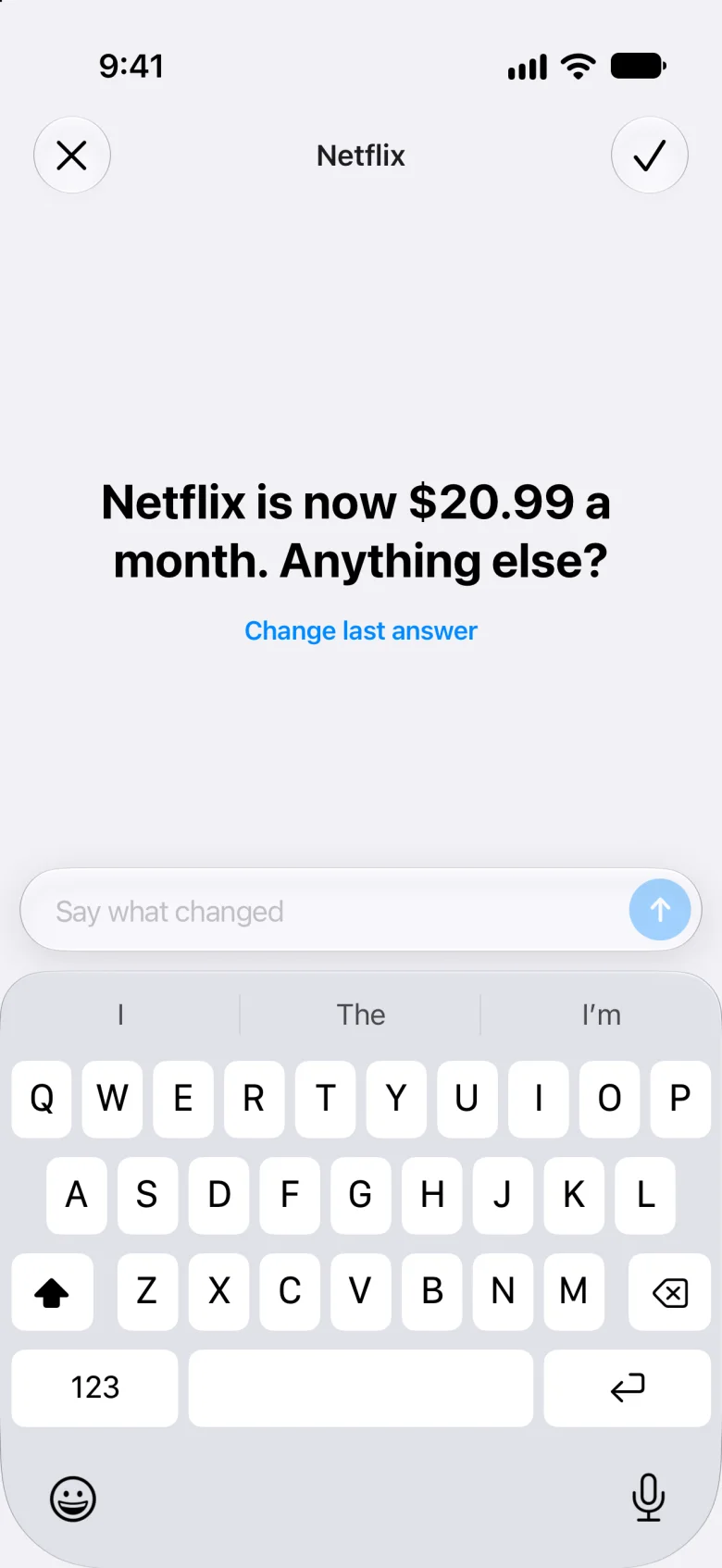 Meter’s reply: Netflix is now $20.99 a month. Anything else?